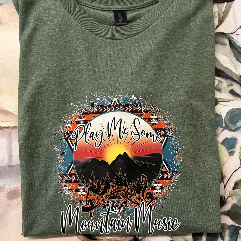 Gildan Olive Mountain Music Tee